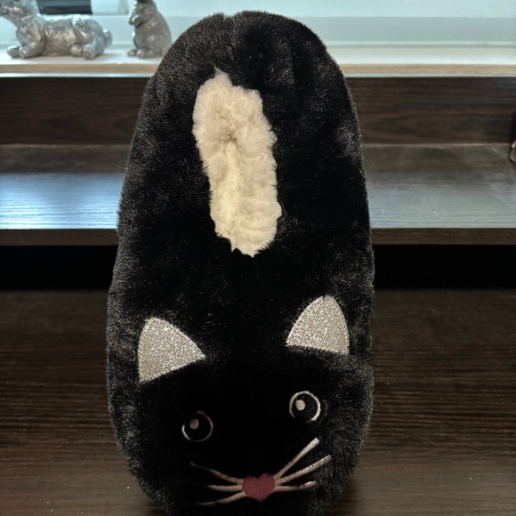 BLACK CAT ADULT SLIPPER SOCKS - Picture 1 of 3